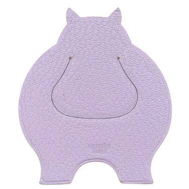 エルメス HERMES ピカブック カバ リラ シェーブル 小物 紫色 アニマルモチーフ