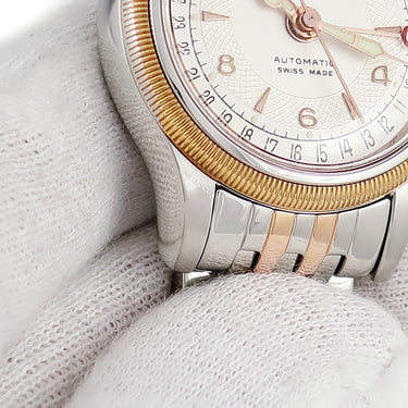 腕時計 オリス ORIS ビッグクラウン ポインターデイト 01 584 7550 4361-07 8 14 63 自動巻き レディース OH済 ローズゴールドPVD