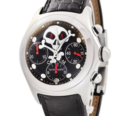 腕時計 コルム CORUM バブル ジョリーロジャー 285.140.20 自動巻き メンズ クロノグラフ スカル スモールセコンド デイト 限定