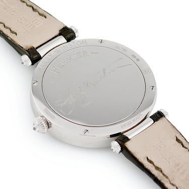 腕時計 ハリーウィンストン Harry Winston プルミエール 31mm PRNQHM31WW001 クオーツ レディース K18WG無垢 純正ダイヤ シェル バー