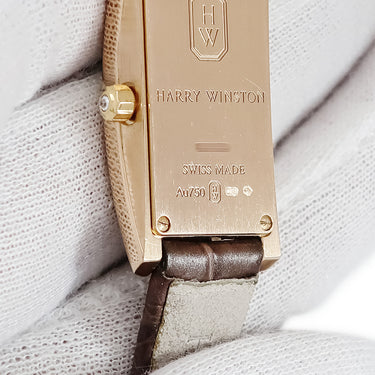 腕時計 ハリーウィンストン Harry Winston アヴェニュー C ミニ ムーンフェイズ AVCQMP16RR001 クオーツ レディース K18RG無垢 純正ダイヤ