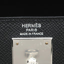 エルメス HERMES ケリー28 外縫い ブラック ヴォーエプソン 2WAYバッグ シルバー金具 ハンドバッグ ショルダー