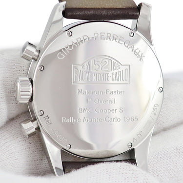 腕時計 ジラールペルゴ GIRARD PERREGAUX ラリー モンテカルロ 1965 クロノグラフ リミテッド 49460-11-611-0 自動巻き メンズ OH済 黒 限定