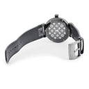 腕時計 ルイヴィトン Louis Vuitton タンブール オールブラック GM QA049Z クオーツ メンズ 純正ダイヤ 黒 ブラックPVD モノグラムフラワー