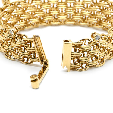 エルメス HERMES シェーヌダンクル カリプソGM H223419B イエローゴールド K18YG ダイヤモンド #15 ブレスレット CALYPSO 18K 750 YG ダイヤモンド 20石