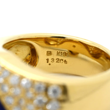 ミキモト MIKIMOTO ルビー ダイヤ デザインリング レッド×パープル×イエローゴールド K18YG ダイヤモンド ルビー ラピスラズリ リング 指輪 18K 750 YG 12号