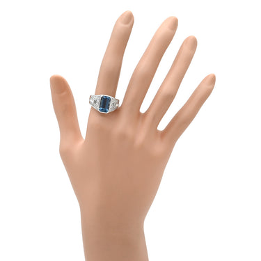 ミキモト MIKIMOTO アクアマリン 2.98ct ダイヤモンド ライトブルー×プラチナシルバー Pt950 アクアマリン ダイヤモンド リング 指輪 MIKIMOTO プラチナ Pt950 スクエア 大粒 16号