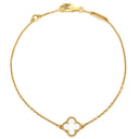 ヴァンクリーフアーペル Van Cleef & Arpels スウィート アルハンブラ VCARF68800 パールホワイト×イエローゴールド K18YG マザーオブパール ブレスレット K18 18金 パール