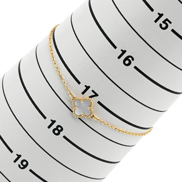 ヴァンクリーフアーペル Van Cleef & Arpels スウィート アルハンブラ VCARF68800 パールホワイト×イエローゴールド K18YG マザーオブパール ブレスレット K18 18金 パール