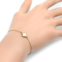 ヴァンクリーフアーペル Van Cleef & Arpels スウィート アルハンブラ VCARF68800 パールホワイト×イエローゴールド K18YG マザーオブパール ブレスレット K18 18金 パール