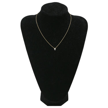 ヴァンクリーフアーペル Van Cleef & Arpels ミニクロアチュール ダイヤ ペンダント VCARF69100 イエローゴールド K18YG ダイヤモンド ネックレス クロス 十字架 Au750 18K YG