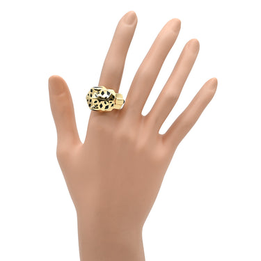 カルティエ Cartier パンテール ドゥ カルティエ B4074100 イエローゴールド K18YG オニキス ツァボライトガーネット #56 リング 指輪 Au750 オニキス ツァボライト 15.5号