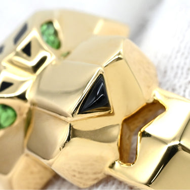 カルティエ Cartier パンテール ドゥ カルティエ B4074100 イエローゴールド K18YG オニキス ツァボライトガーネット #56 リング 指輪 Au750 オニキス ツァボライト 15.5号