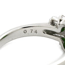 タサキ TASAKI ヒスイ ジェイダイト ダイヤ 10082877 グリーン×プラチナシルバー Pt900 ヒスイ ダイヤモンド リング 指輪 TASAKI 緑 プラチナ 翡翠 オーバルカボションカット 14.5号