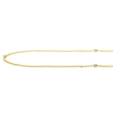 ティファニー Tiffany & Co バイザヤード グリーン×イエローゴールド K18YG エメラルド ダイヤモンド ネックレス ダイヤ エメラルド エルサペレッティ 18K 750YG