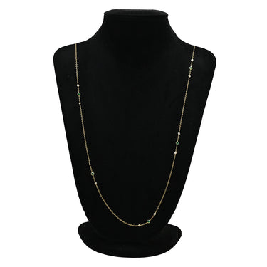 ティファニー Tiffany & Co バイザヤード グリーン×イエローゴールド K18YG エメラルド ダイヤモンド ネックレス ダイヤ エメラルド エルサペレッティ 18K 750YG