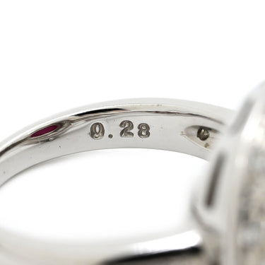 タサキ TASAKI ルビー ダイヤ レッド×プラチナシルバー Pt900 ルビー ダイヤモンド リング 指輪 赤 TASAKI プラチナ900 オーバルカボションカット 10号