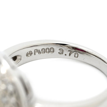 タサキ TASAKI ルビー ダイヤ レッド×プラチナシルバー Pt900 ルビー ダイヤモンド リング 指輪 赤 TASAKI プラチナ900 オーバルカボションカット 10号