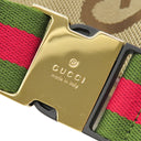 グッチ GUCCI ジャンボGG ベルトバッグ 696031 ベージュ×ブラウン レザー ジャンボGGキャンバス ボディバッグ ゴールド金具 ウエストバッグ 茶