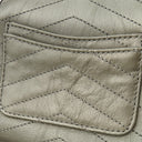 シャネル CHANEL シェブロ チェーン ショルダー シルバーグレー レザー ショルダーバッグ ココマーク エンベロープ