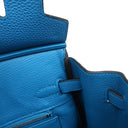エルメス HERMES バーキン25 ブルーザンジバル トゴ ハンドバッグ シルバー金具