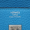 エルメス HERMES バーキン25 ブルーザンジバル トゴ ハンドバッグ シルバー金具