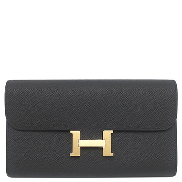 エルメス HERMES コンスタンス トゥーゴー ブラック ヴォーエプソン 長財布 ゴールド金具 黒 ショルダー 2025年製