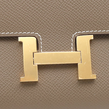エルメス HERMES コンスタンス トゥーゴー エトゥープ ヴォーエプソン 長財布 ゴールド金具 グレージュ 2025年製