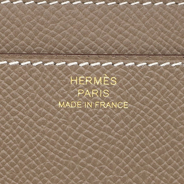 エルメス HERMES コンスタンス トゥーゴー エトゥープ ヴォーエプソン 長財布 ゴールド金具 グレージュ 2025年製