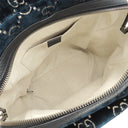 グッチ GUCCI GGベルベット スモール バックパック 574942 ブルー ベルベット レザー リュック・デイパック ゴールド金具