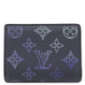 ルイヴィトン LOUIS VUITTON ポルトフォイユ クレア M81171 ネイビー モノグラムマヒナ 二つ折り財布 シルバー金具 グラデーション フライトモード