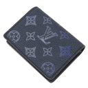 ルイヴィトン LOUIS VUITTON ポルトフォイユ クレア M81171 ネイビー モノグラムマヒナ 二つ折り財布 シルバー金具 グラデーション フライトモード
