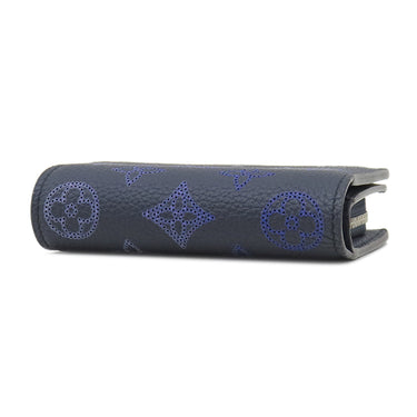 ルイヴィトン LOUIS VUITTON ポルトフォイユ クレア M81171 ネイビー モノグラムマヒナ 二つ折り財布 シルバー金具 グラデーション フライトモード