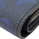 ルイヴィトン LOUIS VUITTON ポルトフォイユ クレア M81171 ネイビー モノグラムマヒナ 二つ折り財布 シルバー金具 グラデーション フライトモード