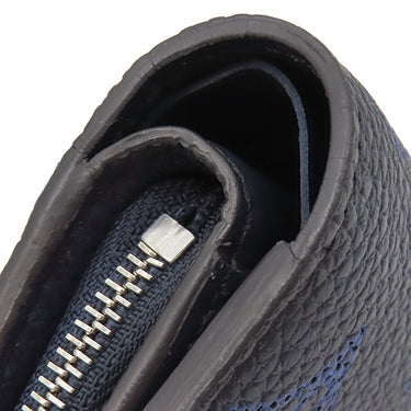 ルイヴィトン LOUIS VUITTON ポルトフォイユ クレア M81171 ネイビー モノグラムマヒナ 二つ折り財布 シルバー金具 グラデーション フライトモード