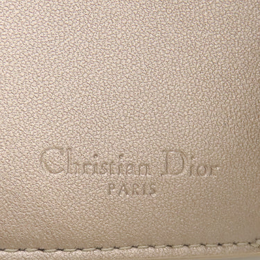 クリスチャン・ディオール Christian Dior レディ ディオール ロータスウォレット ゴールド カーフ 三つ折り財布 ゴールド金具 Lotus 小銭入れ チャーム付き