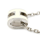 エルメス HERMES ポップアッシュ ミニ ペンダント ホワイト×シルバー メタル ラッカー ネックレス Hモチーフ 白 新品 未使用