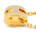 エルメス HERMES ポップアッシュ ミニ ペンダント マロングラッセ×ゴールド GP ラッカー ネックレス Hモチーフ 新品 未使用