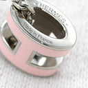 エルメス HERMES ポップアッシュ ミニ ペンダント ローズドラジェ×シルバー メタル ラッカー ネックレス Hモチーフ ピンク