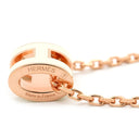 エルメス HERMES ポップアッシュ ミニ ペンダント ホワイト×ローズゴールド GP ラッカー ネックレス ピンクゴールド Hモチーフ 白 新品 未使用