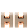 エルメス HERMES ポップアッシュ Hピアス ミニ マロングラッセ×ローズゴールド GP エナメル ピアス ピンクゴールド H型