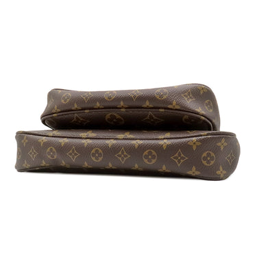 ルイヴィトン LOUIS VUITTON ミュルティ ポシェット アクセソワール M44813 カーキ モノグラムキャンバス ショルダーバッグ ゴールド金具 ポーチ