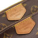 ルイヴィトン LOUIS VUITTON ミュルティ ポシェット アクセソワール M44813 カーキ モノグラムキャンバス ショルダーバッグ ゴールド金具 ポーチ