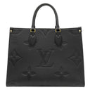 ルイヴィトン LOUIS VUITTON オンザゴー M45595 ノワール モノグラムアンプラント 2WAYバッグ ゴールド金具 黒 ハンドバッグ ショルダー