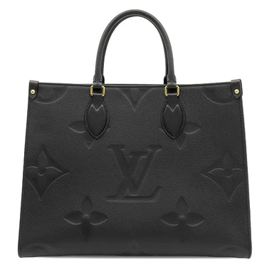 ルイヴィトン LOUIS VUITTON オンザゴー M45595 ノワール モノグラムアンプラント 2WAYバッグ ゴールド金具 黒 ハンドバッグ ショルダー