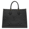 ルイヴィトン LOUIS VUITTON オンザゴー M45595 ノワール モノグラムアンプラント 2WAYバッグ ゴールド金具 黒 ハンドバッグ ショルダー