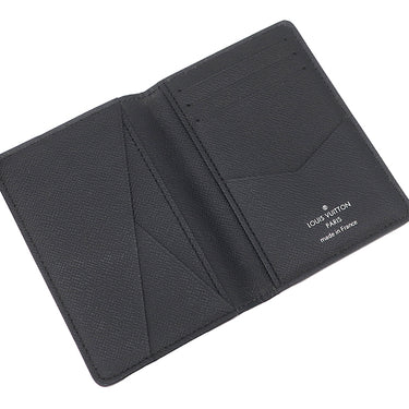 ルイヴィトン LOUIS VUITTON オーガナイザー ドゥ ポッシュ M30283 ブラック タイガ カードケース シルバー金具 黒 名刺入れ