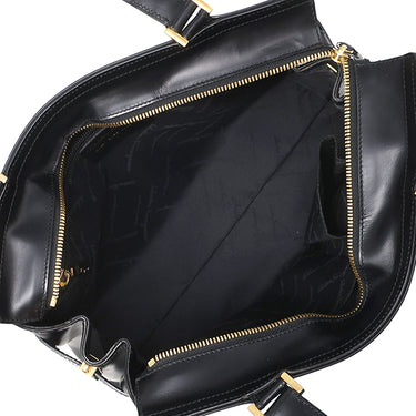 サルヴァトーレ・フェラガモ Salvatore Ferragamo ガンチーニ バッグ DY210166 ブラック レザー ハンドバッグ ゴールド金具 黒 ショルダーストラップ欠品