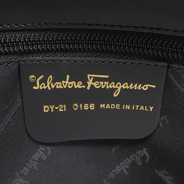 サルヴァトーレ・フェラガモ Salvatore Ferragamo ガンチーニ バッグ DY210166 ブラック レザー ハンドバッグ ゴールド金具 黒 ショルダーストラップ欠品