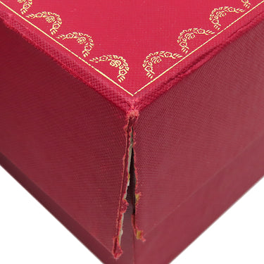 カルティエ Cartier ハッピー バースデー L1000247 ボルドー レザー ハンドバッグ シルバー金具 赤 ドゥーブルC ロゴ 総柄